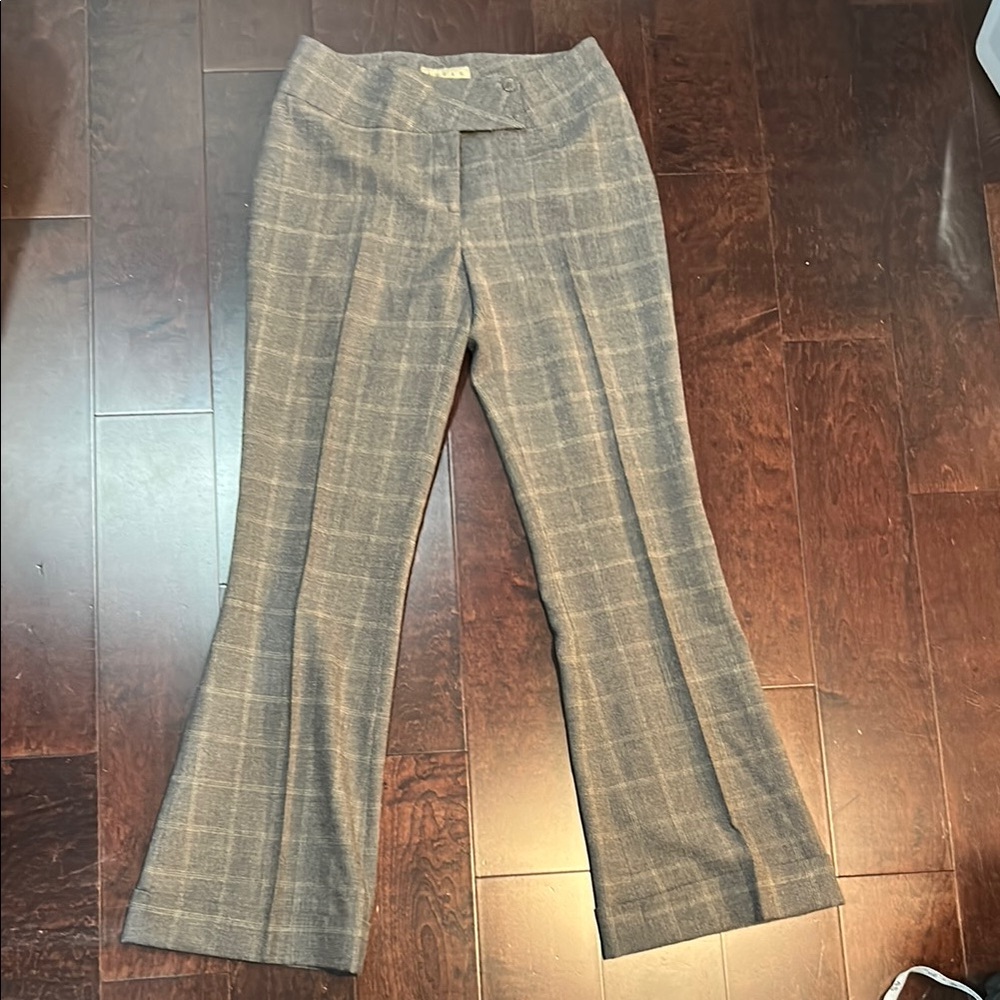 Plaid Boot Cut Flare Pants
